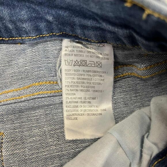 Denim & Co Womens Size 8 Blue Straight Leg Stretch Jeans Mid Rise Pocket Trim - Picture 5 of 8